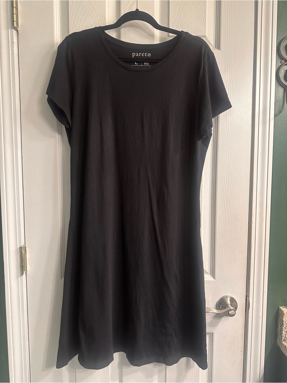 Pareto Black Organic Cotton Tee Dress